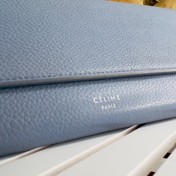 100% authentic Celine blue leather wallet - Picture 7 of 16